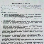 IOI Group's environmental policy. Point number six reads: “We are committed to … avoid unnecessary use of hazardous materials … and take all reasonable steps to protect human health and the environment when such materials must be used, stored and disposed of.”