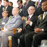 Where is Malaysia? Chin Peng, flanked by Abdullah CD and Ah Cheng, with Thai minister Senneam at a photo session at the end of the commemorative ceremony.
