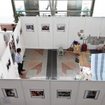 Exhibition titled 'Take a minute to be a refugee'.