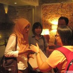 Nurul Izzah taking a question after the event.