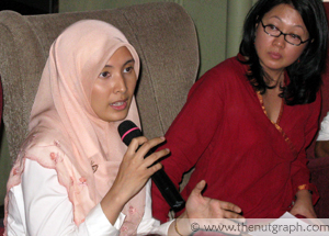 Nurul Izzah (left) and Surin