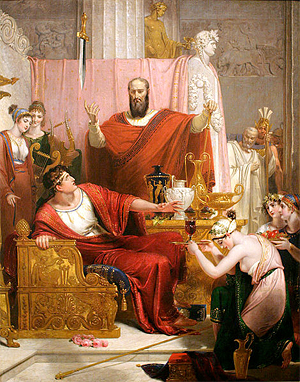Sword of Damocles (1812)  by Richard Westall (public domain | Wiki Commons)