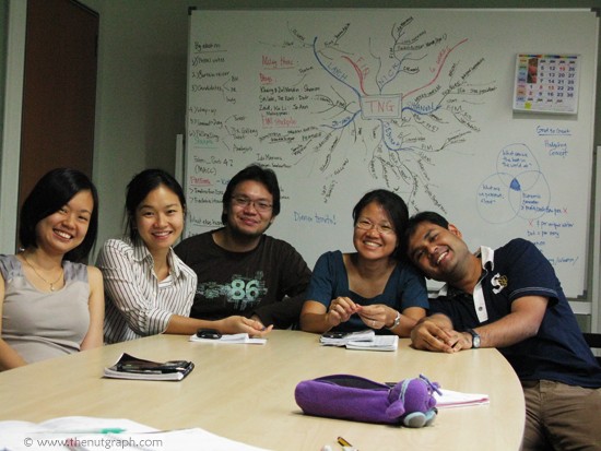 Some of the TNG staff; from left: Ding Jo-Ann, Koh Lay Chin, Nick Choo, Deborah Loh and Shanon Shah