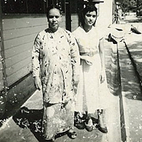 Dino's mother, Dorothy Sta Maria, and her mother in Malacca, around the mid 1950s. 