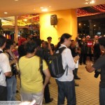 Heavy police presence at the entrance of Amcorp Mall in Petaling Jaya on 1 Aug 2010