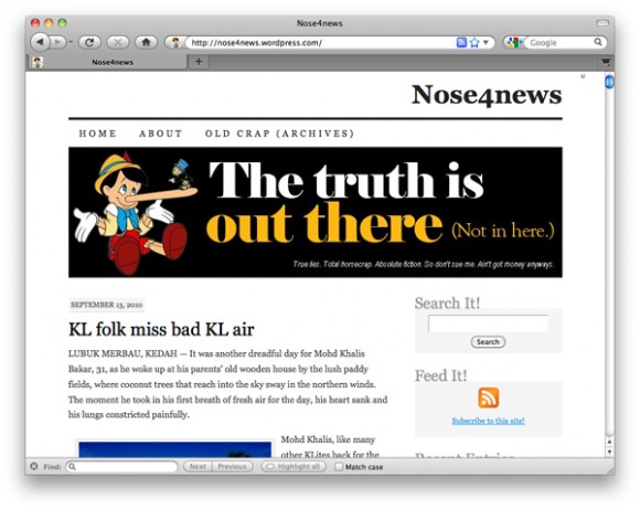Screencap of Nose4News