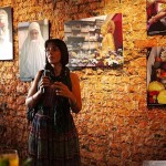 Nafise at the launch of her book and exhibition of the same name. It was a full house.