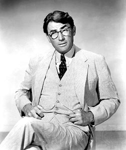 AtticusFinch Actor Gregory Peck as Atticus Finch in the movie adaptation of 'To Kill A Mockingbird' (1962)