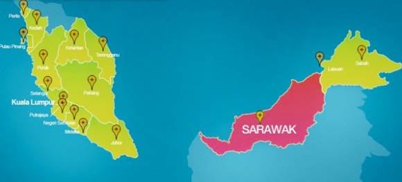 SARAWAK Map of Malaysia (pic from www.tourism.gov.my)