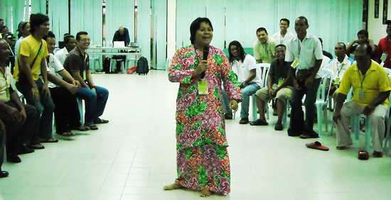 Speaking at an Orang Asli convention in December 2009 in Kuala Lumpur. This was when the idea to organise a march to Putrajaya in March 2010 to protest against a controversial land policy first emerged