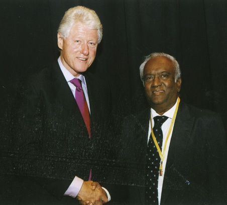 With Bill Clinton in Kuala Lumpur in 2008 when the former US president visited to deliver the inaugural BC Sekhar memorial lecture in December that year