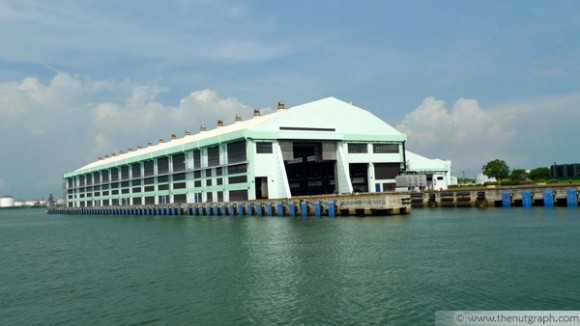 The waste reception hall at Semakau landfill