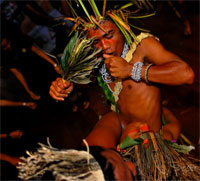 A sewang performance depicting a healing ritual during the 2011 World Indigenous Day celebrations in Sabah (© Sze Ning) 